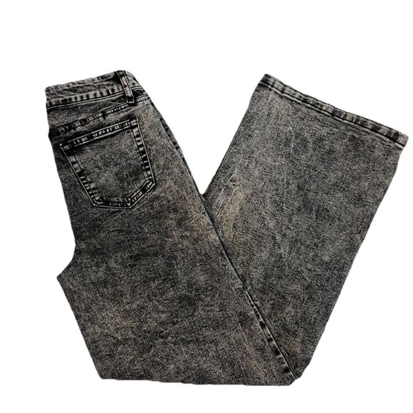 Wide Leg Fire & Rain Jeans Black Acid Wash Juniors Size 11 - Picture 12 of 12